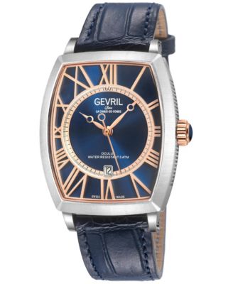 Men's Swiss Made Oculus Swiss Automatic Italian Leather Strap Watch