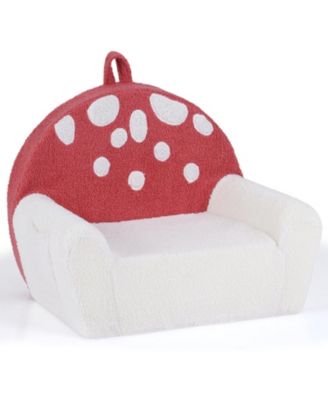 Kids Foam Couch with Soft Teddy Fleece Cover and Carry Handle