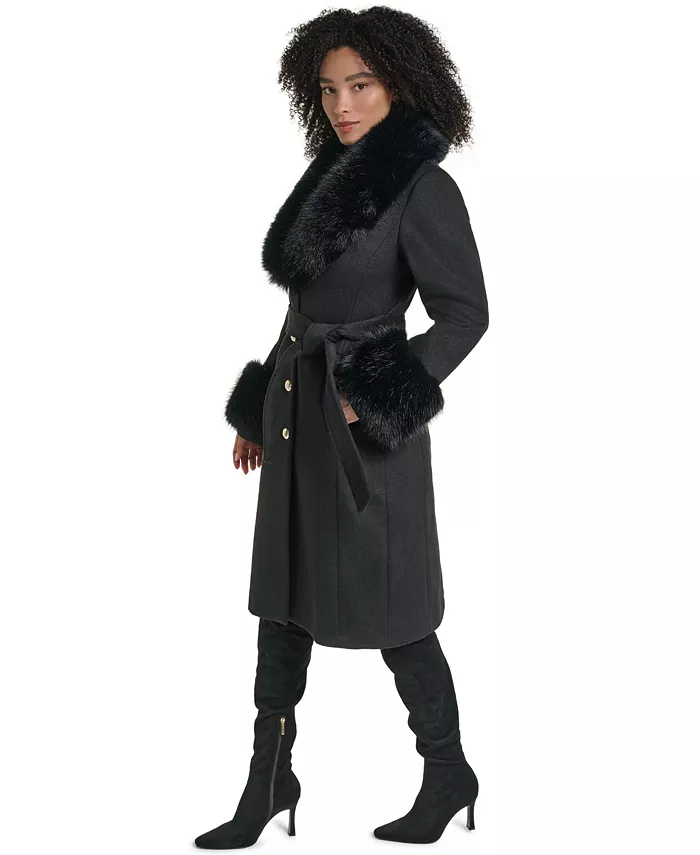 Women's Single-Breasted Long Wool-Blend Coat, Created for Macy's - thumbnail 3
