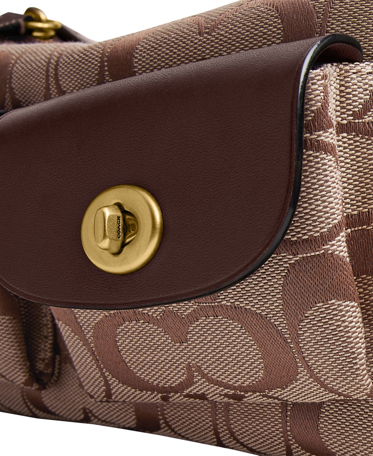 Coach Originals Signature Jacquard Small Turn-Lock Haversack Handbag 27