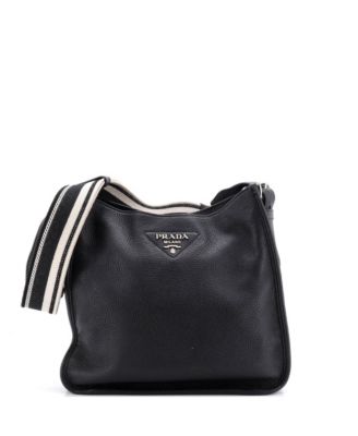 Medium Logo Strap Hobo Leather