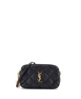 Mini Becky Double Zip Crossbody Bag Quilted Leather