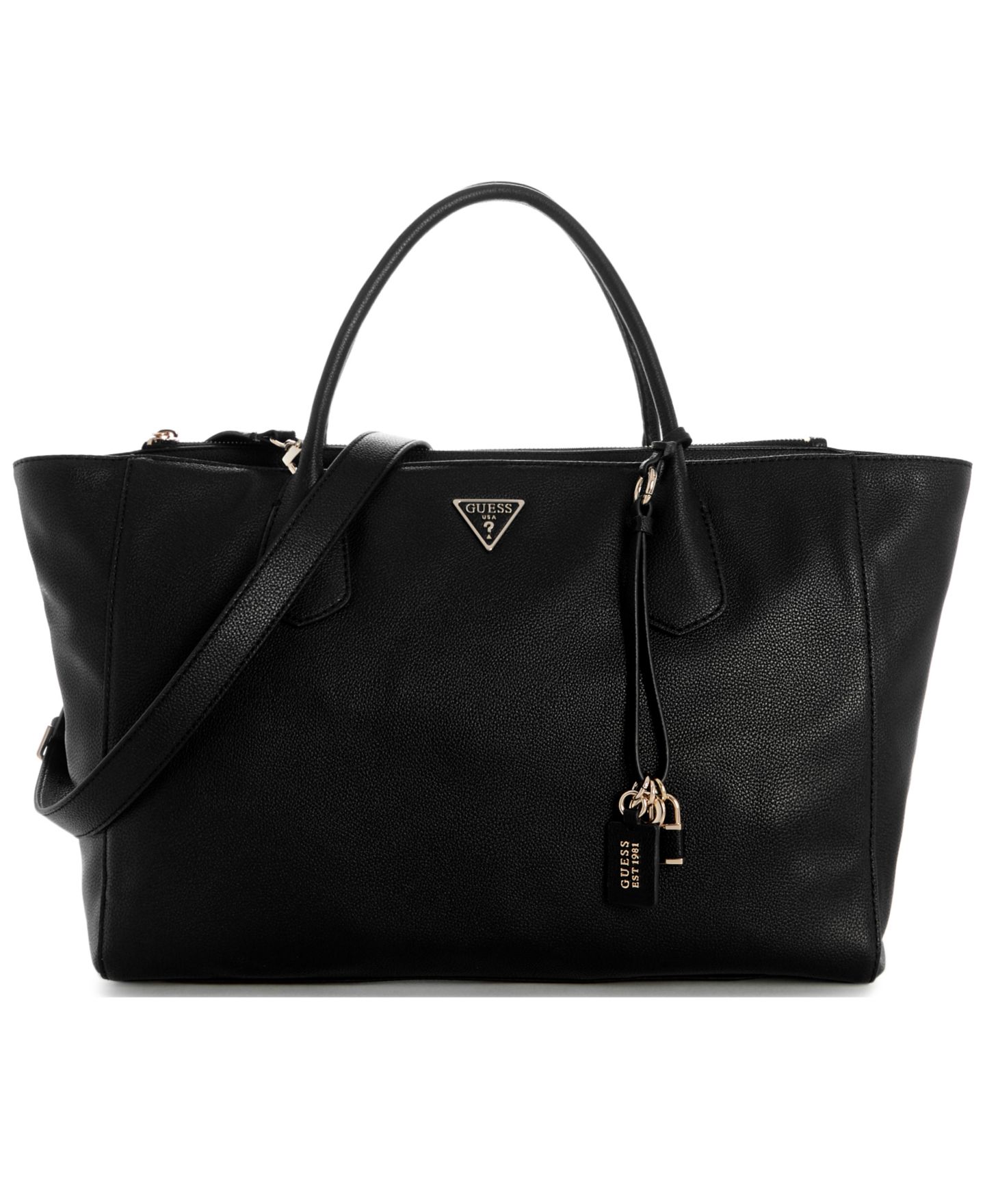 Женская сумка GUESS Marissa Tech Extra-Large Tote, цвет: Чёрный — фото 7