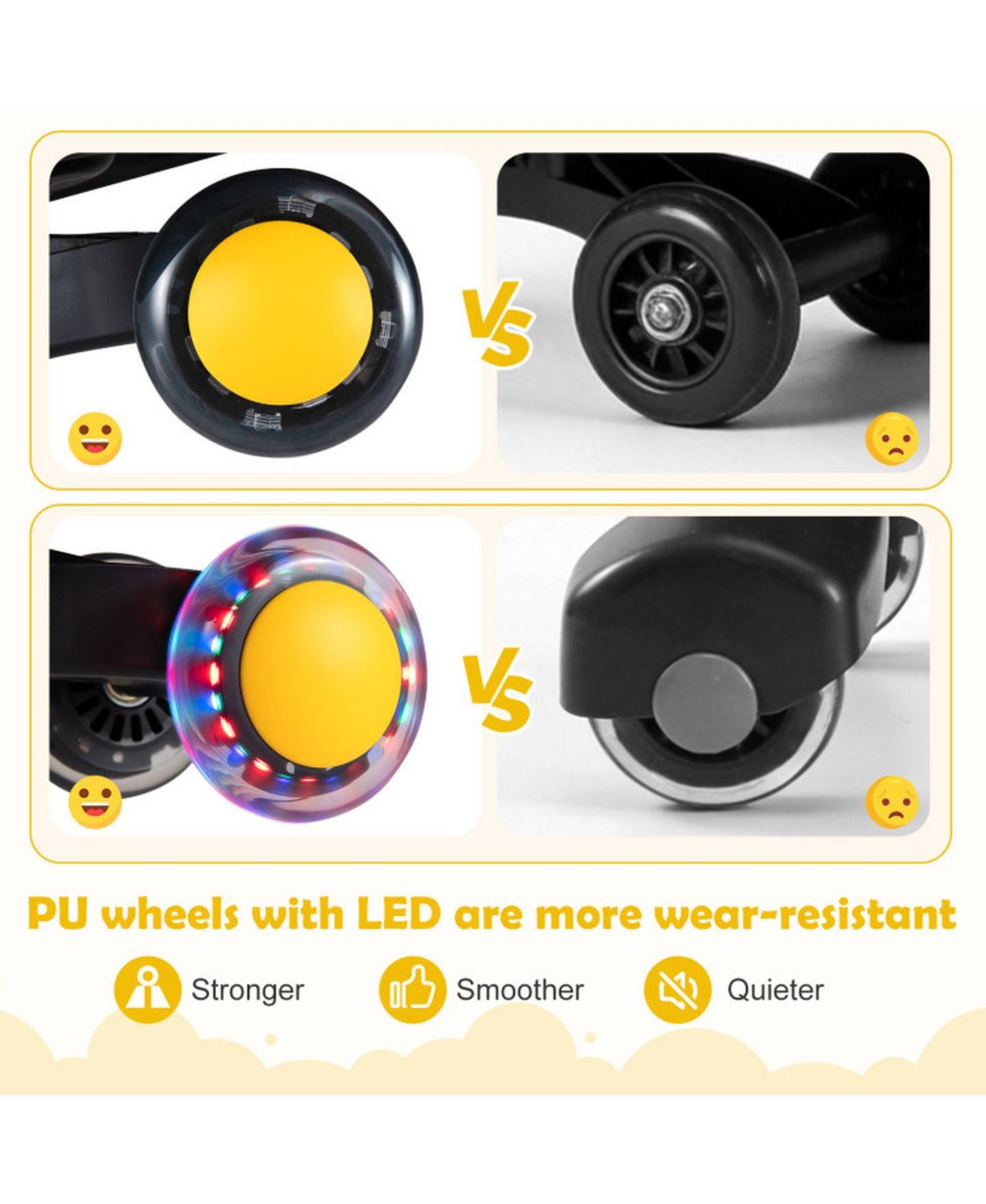 Детская игрушка SUGIFT Ride-On Wiggle Toy Car with Flashing Wheels, Battery-Free, Ages 3-8, цвет: Жёлтый — фото 5