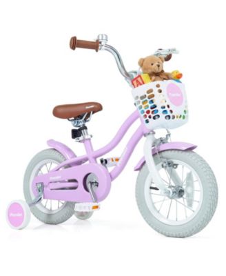 12" Adjustable Dual-Brake Kids' Bike with Basket, Ages 3-8