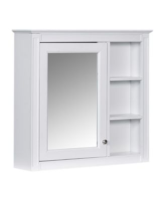 30x28 Inch Mirror Medicine Cabinet Wall Mounted Bathroom Storage with 3 Open Shelves No Vanity Included