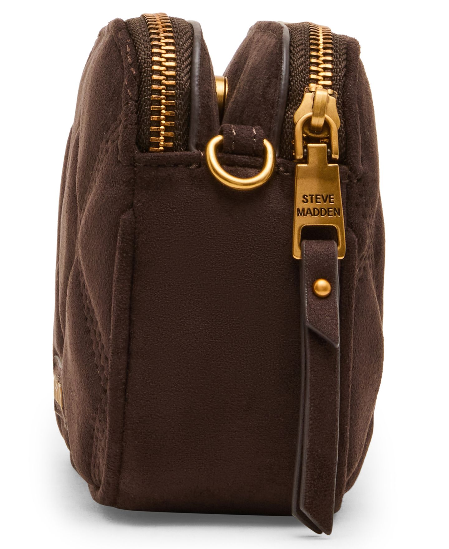 Женская сумка Steve Madden Daisy Quilted Mini Crossbody, цвет: Шоколадный — фото 5