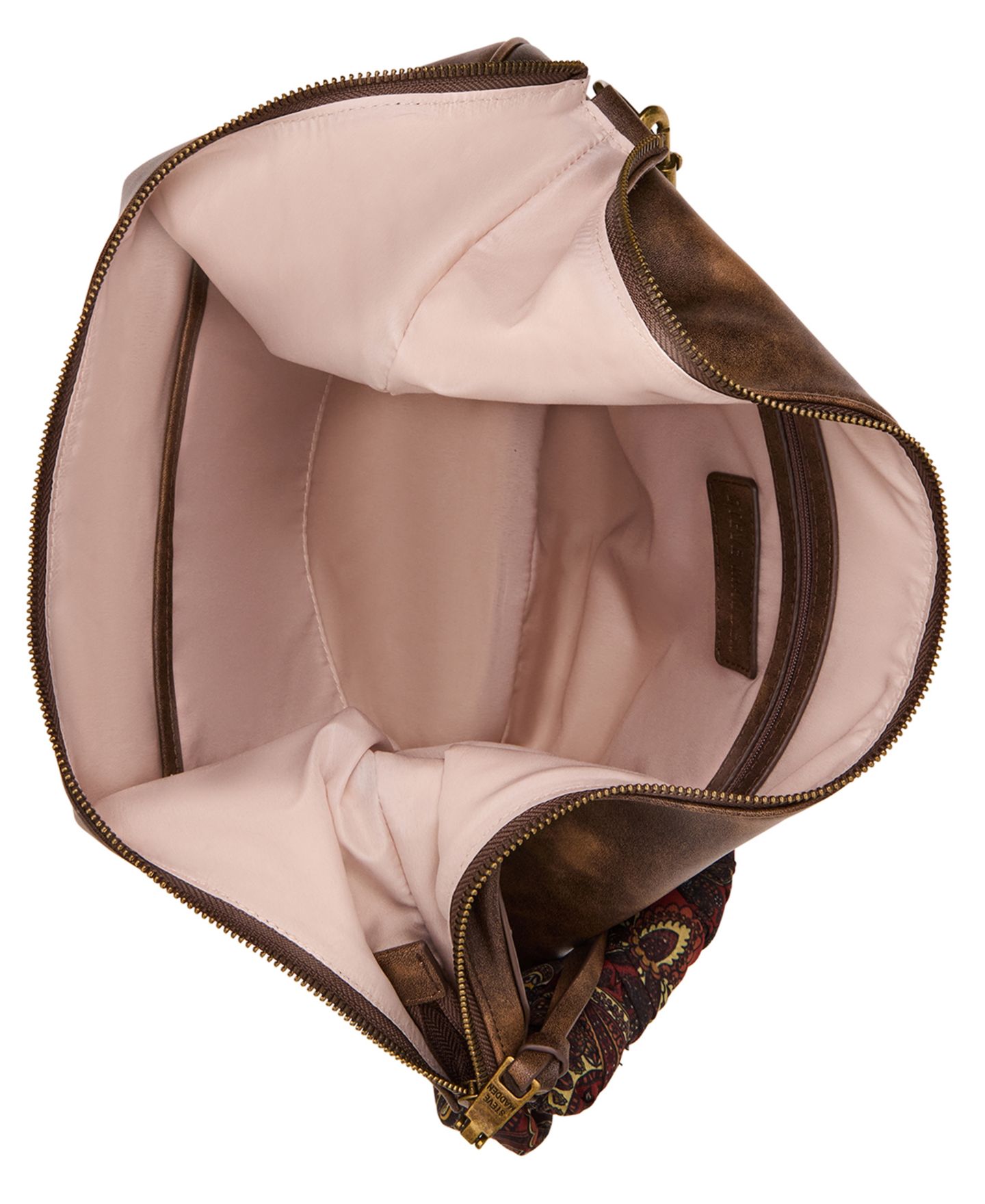 Женская сумка Steve Madden Olga-P Polyurethane Small Hobo Handbag, цвет: Коричневый — фото 4