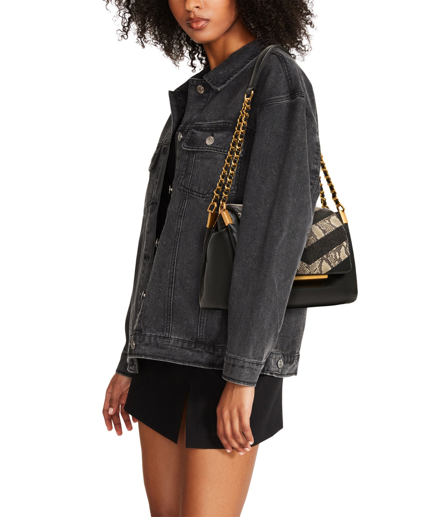 Женская сумка Steve Madden Colette Quilted Small Shoulder Handbag, цвет: Чёрный / Разноцветный — фото 6
