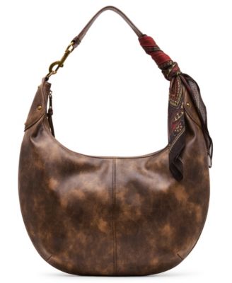 Olga-P Polyurethane Small Hobo Handbag