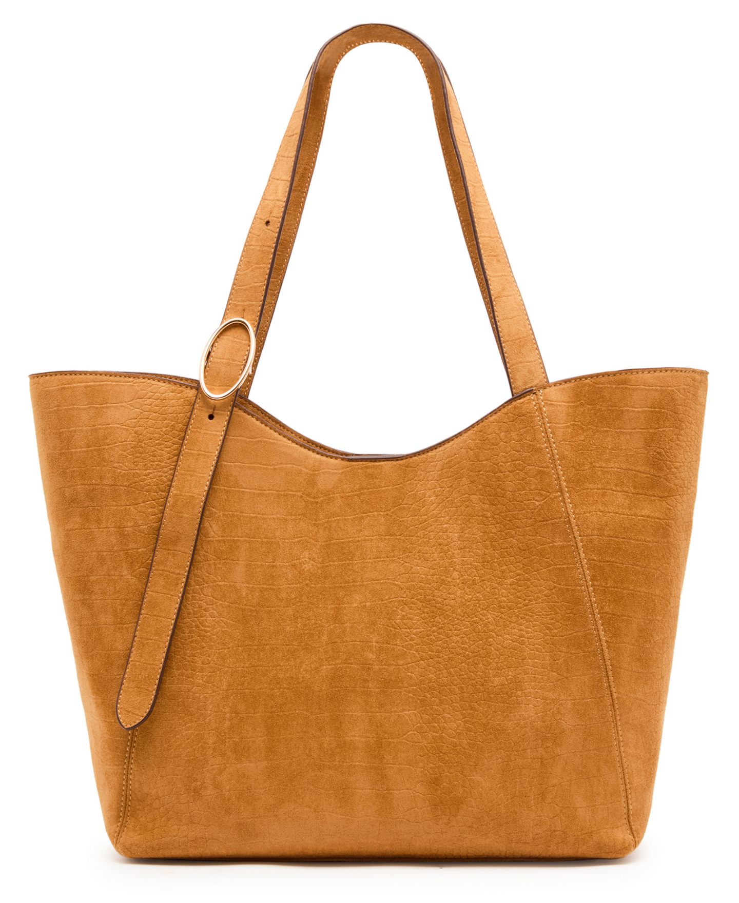 Женская сумка Anne Klein Faux Suede Croc Emboss Extra-Large Tote Handbag, цвет: Бежевый — фото 2