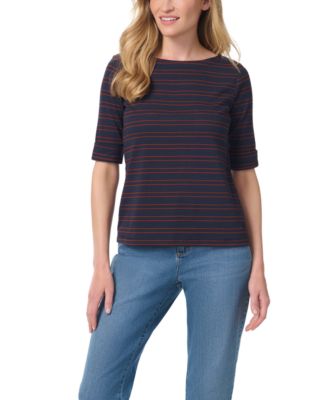 Women's Alanis Stripe Boat Neck T-Shirt