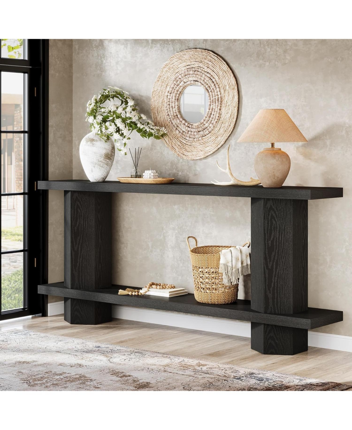 Slickblue 2-Tier Console Table for Hallway or Behind Sofa