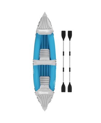 K2 Kayak, 2 Person Inflatable Kayak, Includes Paddles, Aluminum Oars, Repair Kit, Portable Tandem Blow Up Boat