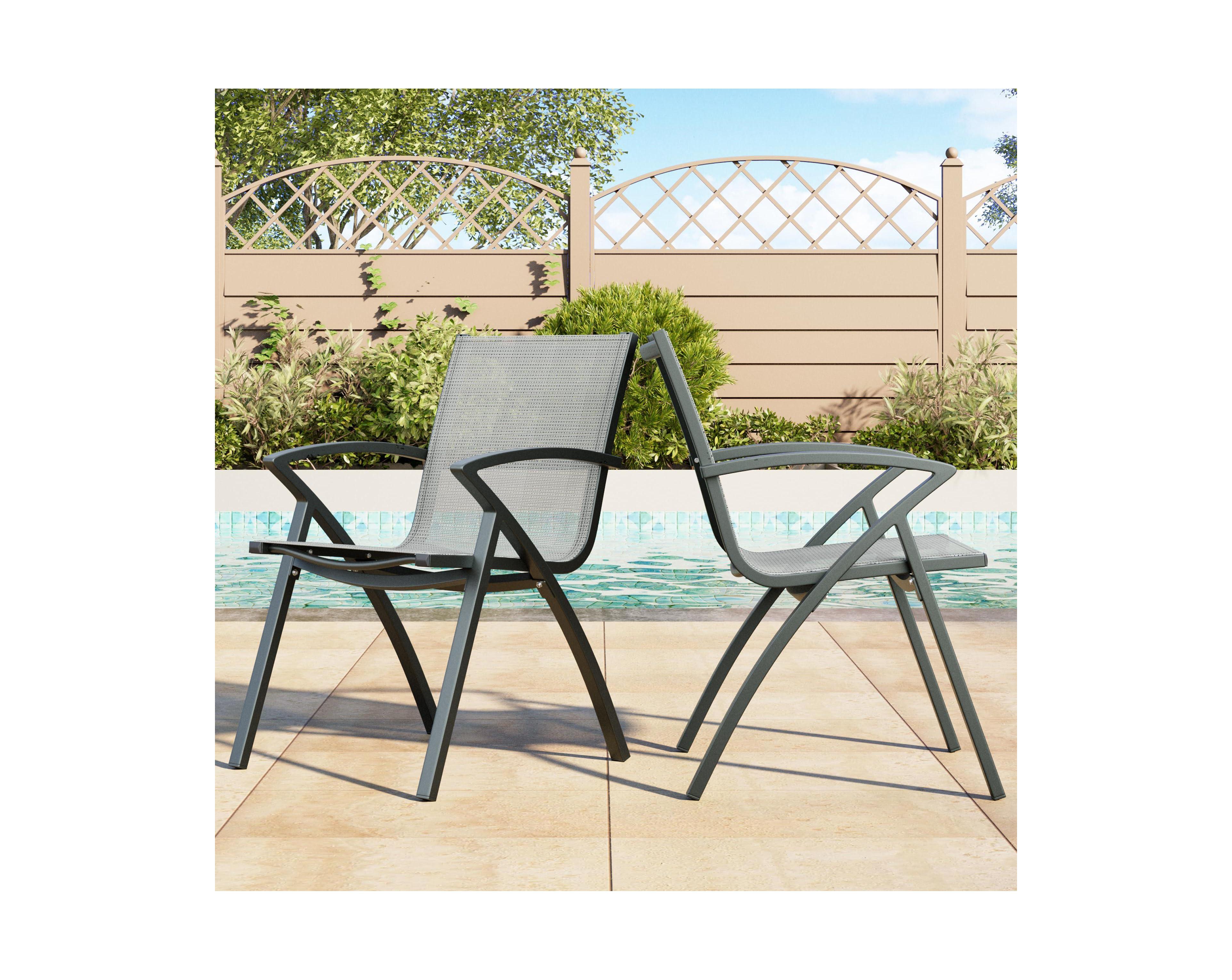 homfan Set of 2 Outdoor Patio Chairs