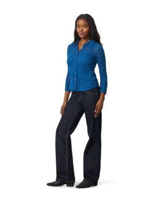 Women's Blue Lace Tops | Macy's