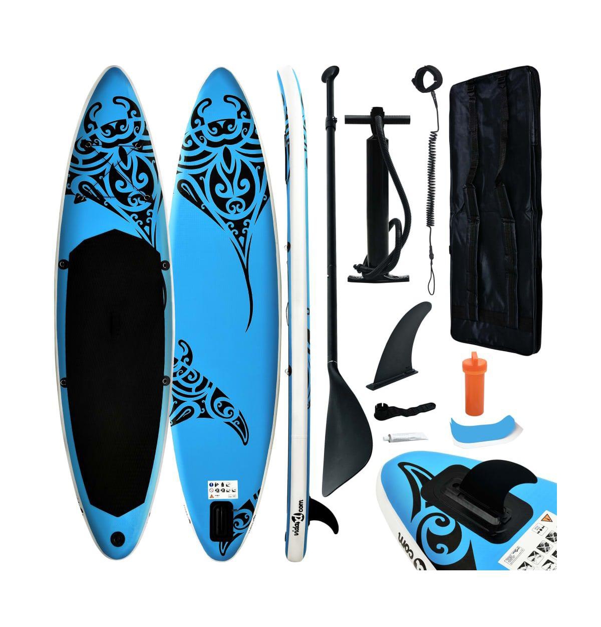 Hikeen Inflatable Stand Up Paddleboard Set 144.1"x29.9"x5.9" - Blue