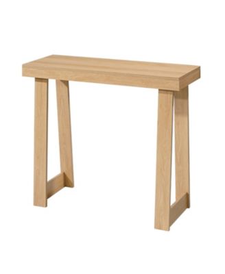 Modern Console Table with Wooden Top, Narrow Sofa Entryway Desk for Hallway and Living Room