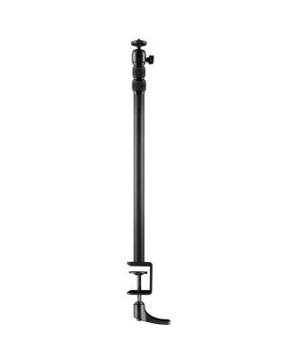 ES-TMR Desk Mount Stand, 39.3'' 1/4" Screw Adjustable Telescopic Mounting Rod for Cameras Monitor, Key Light, LED Light