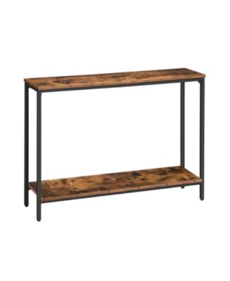 Modern 47.2-Inch Narrow Entryway Table with Multi-Tier Shelves