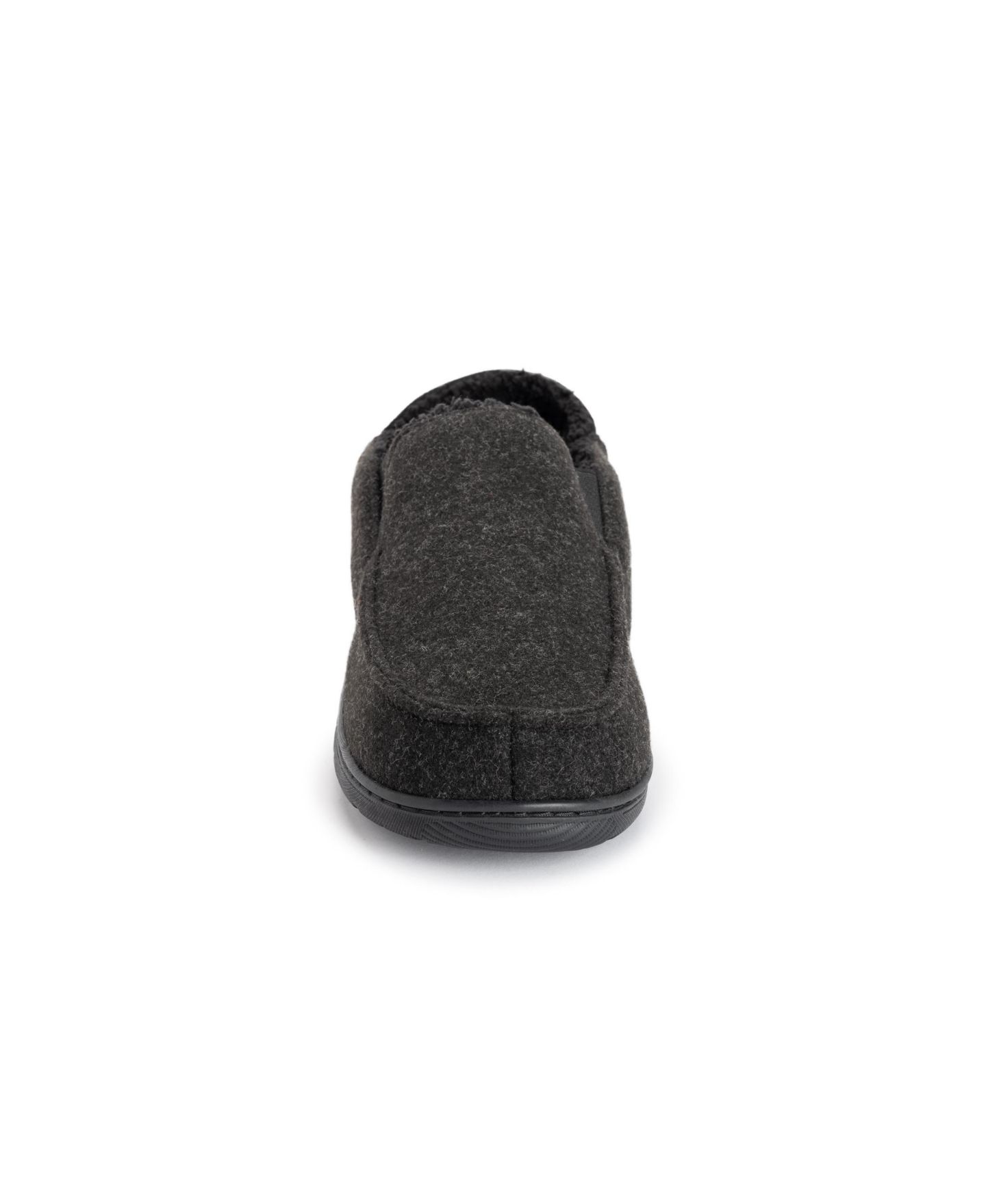 Мужские тапочки MUK LUKS Owen Full Foot Slippers, цвет: Чёрный меланжевый — фото 6