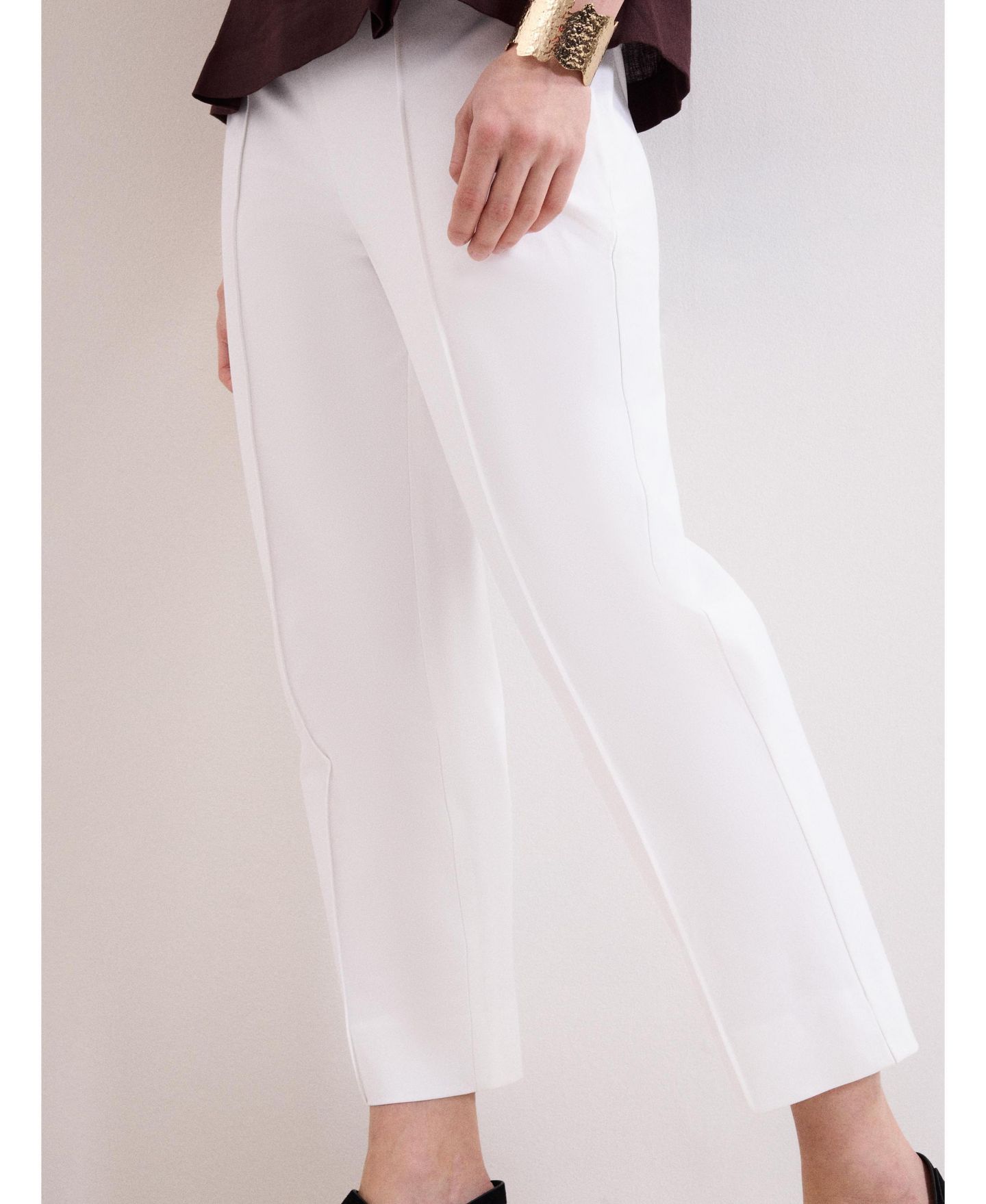 Женские брюки Phase Eight Miah Cropped Tailored Cigarette, цвет: Белый — фото 6