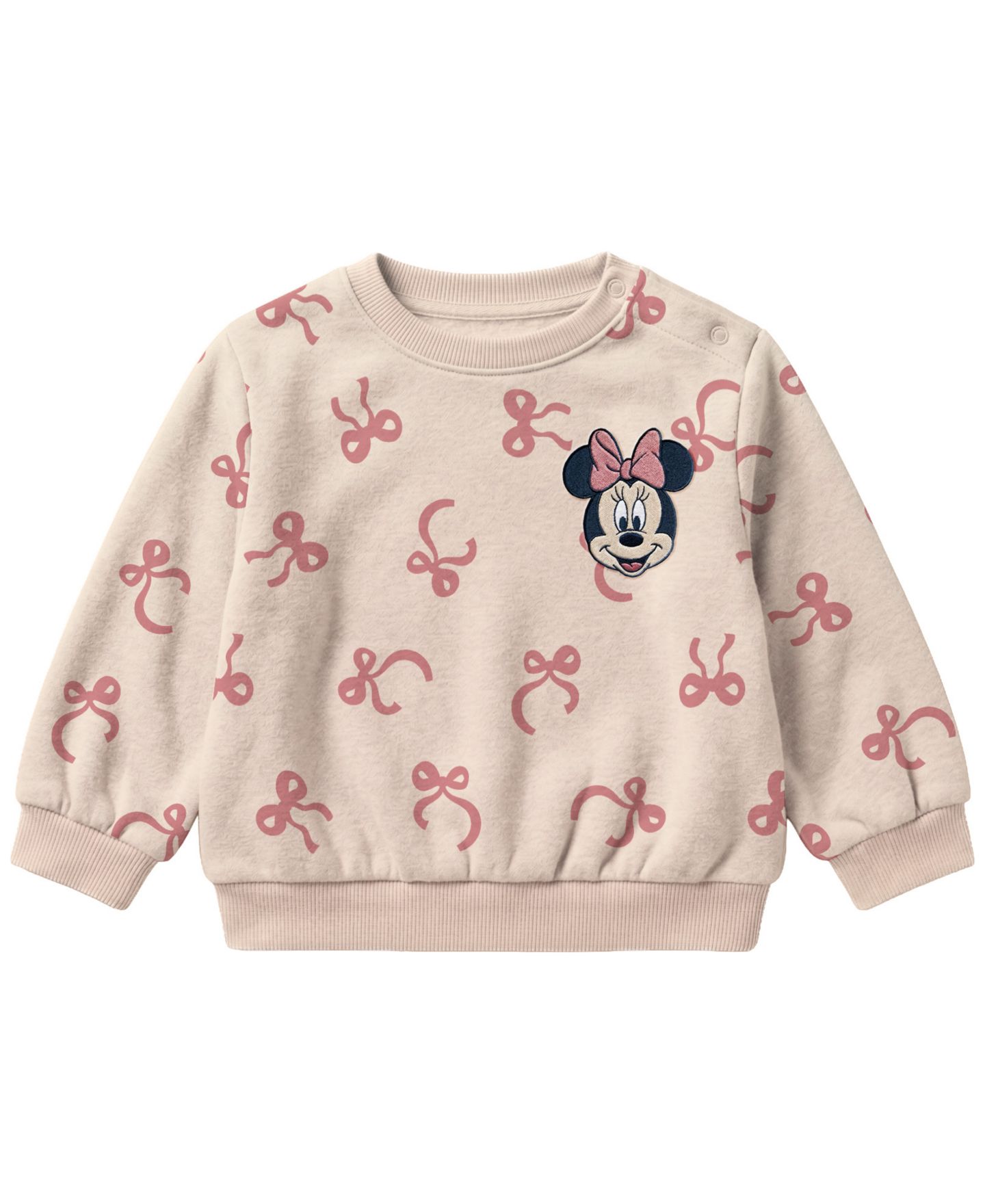 Комплект Disney Minnie Mouse Bow Print Sweatshirt and Ribbed Leggings, 2-Piece Set для девочек-малышей, цвет: Розовый — фото 2
