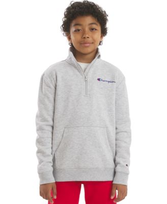 Boys' 8-20 Quarter-Zip Logo Sweatshirt