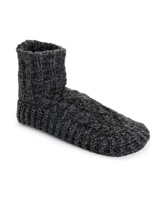 Men's Cabled Boot Acrylic Slippers