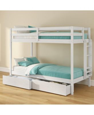 Bear Furniture Plywood Twin/Twin with Underbed Storage Drawers