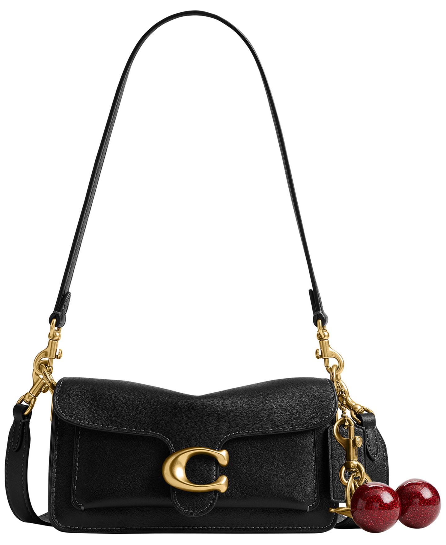 Женская сумка COACH Tabby Small Soft Leather Shoulder 20, цвет: Латунный / Чёрный — фото 10