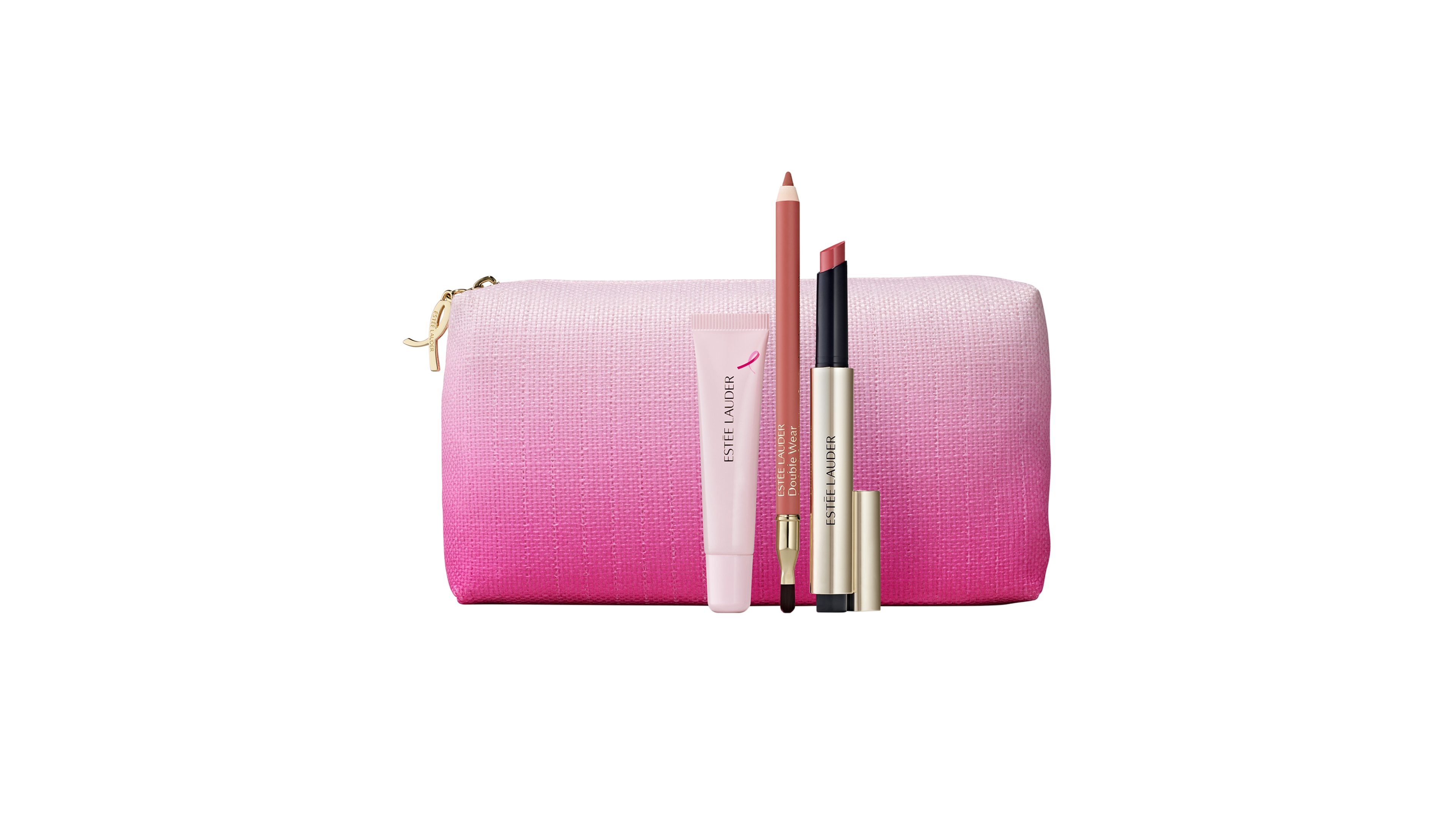 Estee Lauder 4-Piece Pink Horizon Lip Collection Pink Ribbon Makeup Gift Set