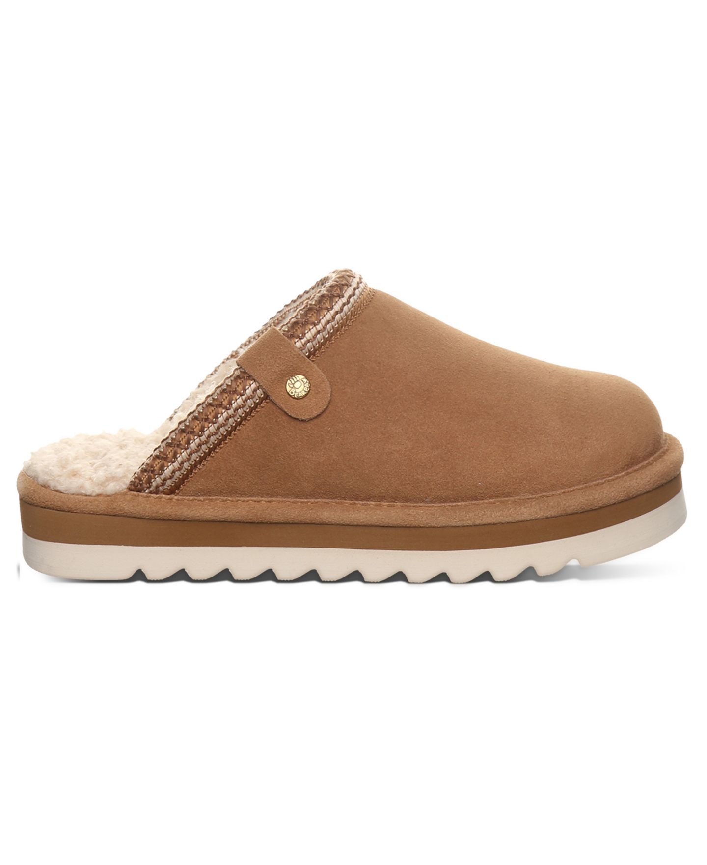 Женские тапочки BEARPAW Arden Faux Fur Accent Slip-On Slippers, цвет: Hickory — фото 2