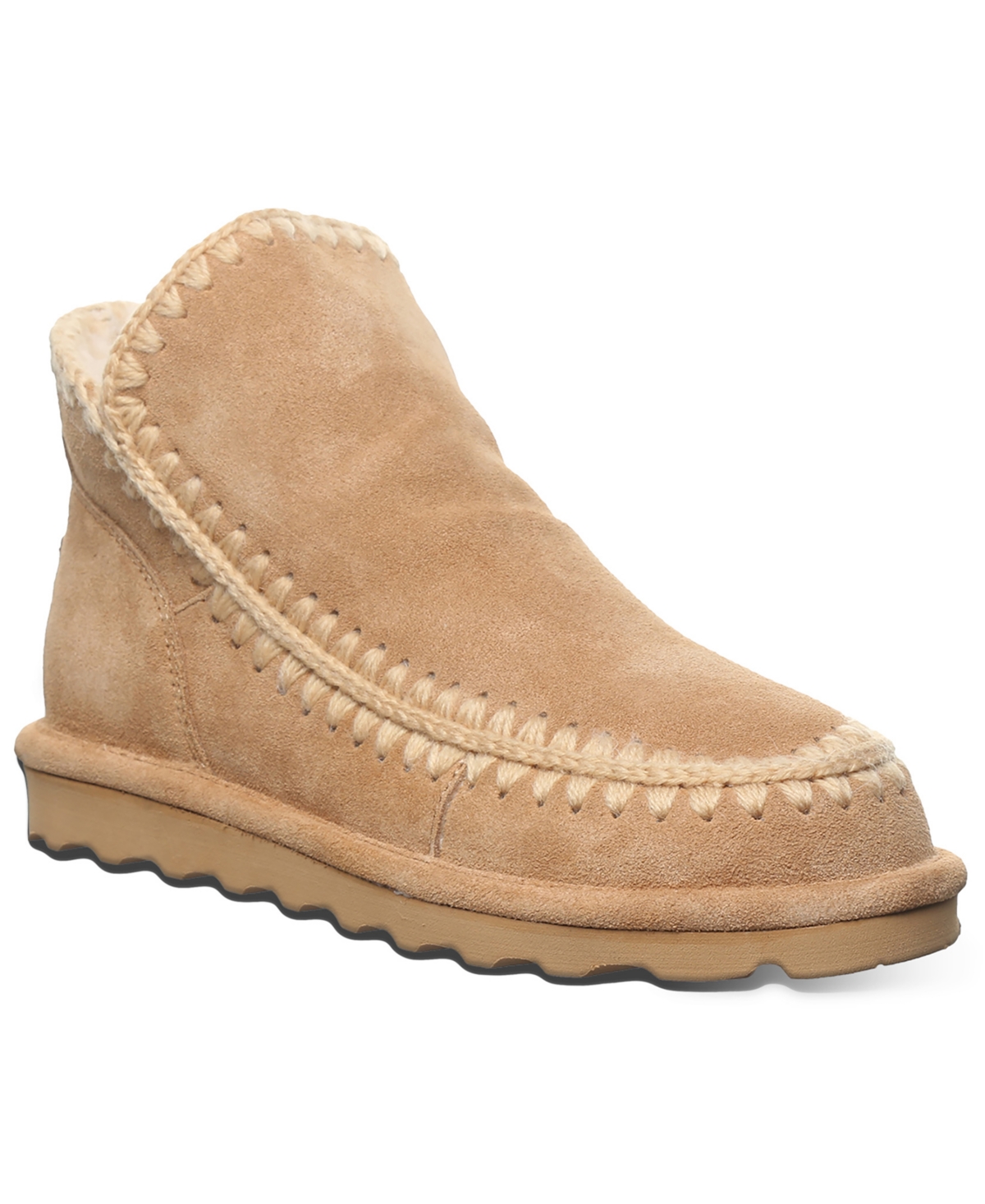 Bearpaw Women's Winter Crochet Detail Ankle Boots In Iced Coffee