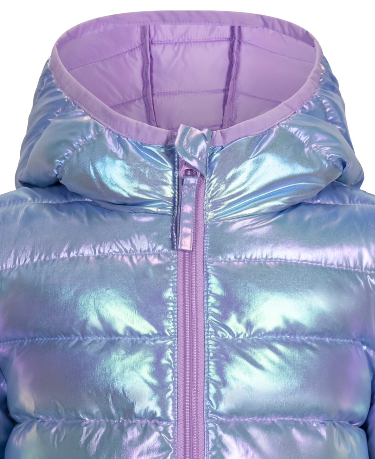 S Rothschild & Co Toddler Girls' 2T-5T Irridescent Midweight Packable Jacket