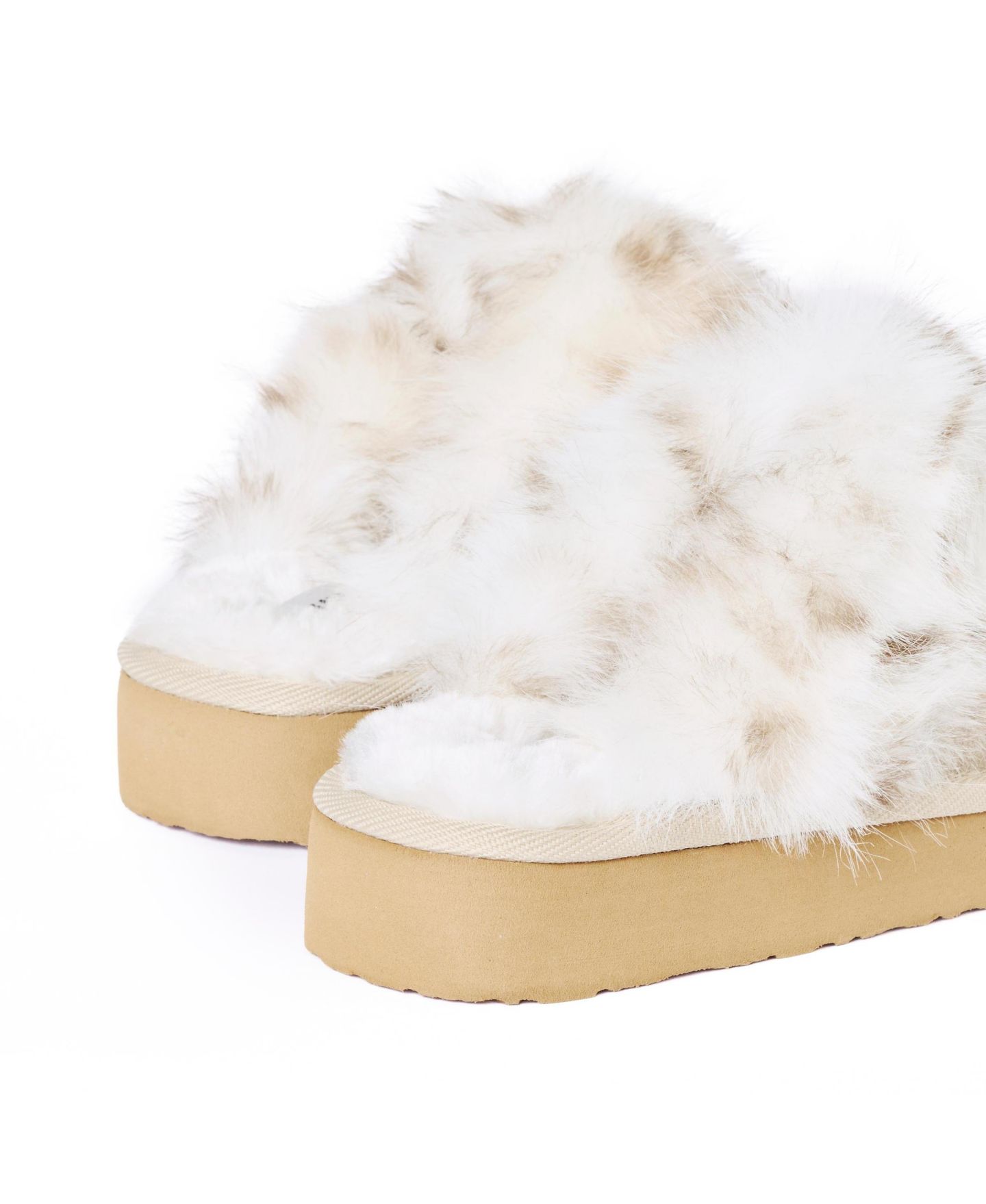 Женские тапочки Minnetonka Chesney Hi Slippers, цвет: Бежевый — фото 4
