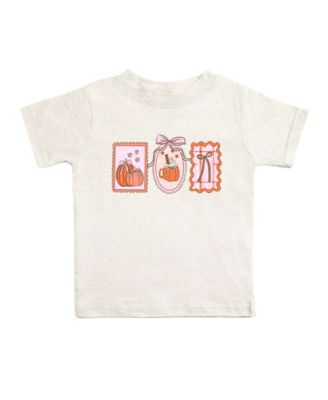 Toddler Girls Pumpkin Cameo Short Sleeve T-Shirt