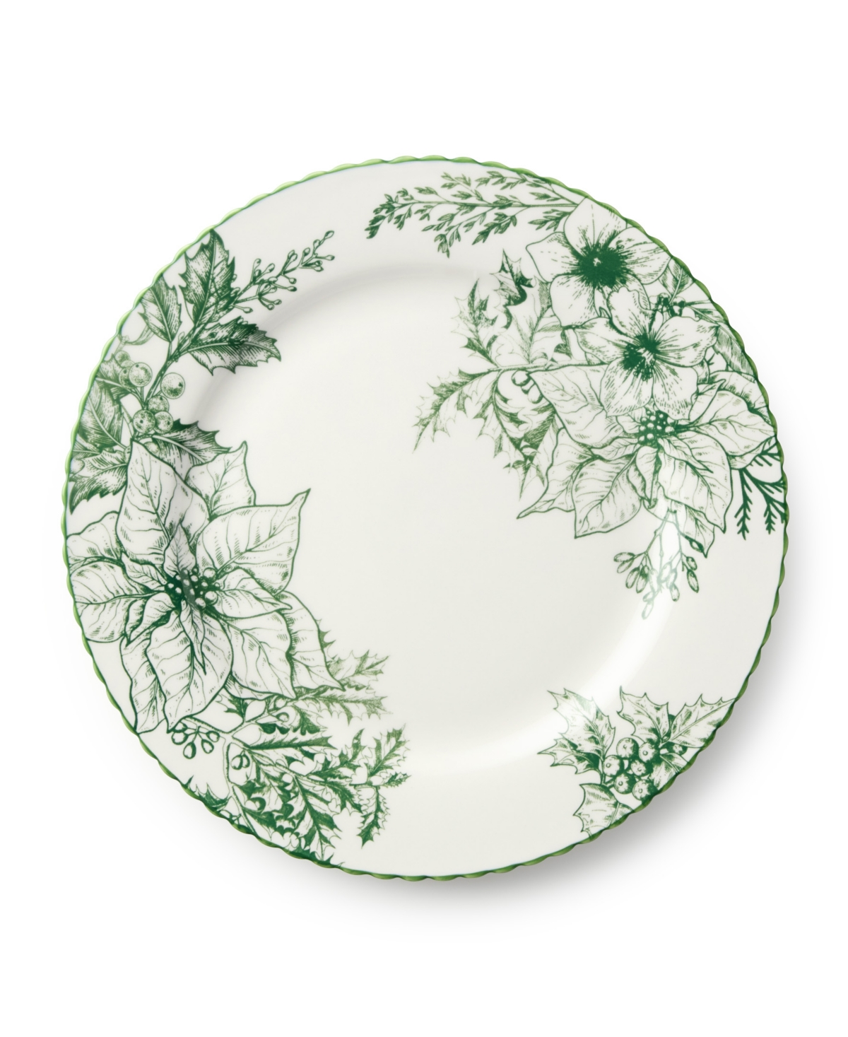 Certified International Winter Evergreen Dinner Plates, Set of 6