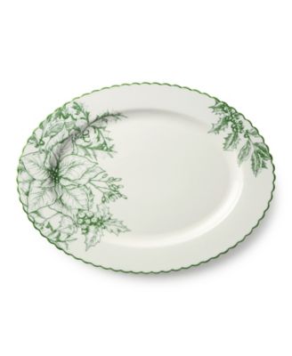 Winter Evergreen Oval Platter