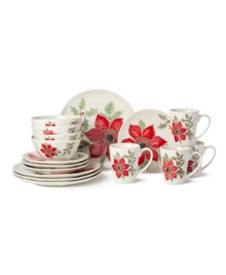 Festive Blooms 16-Pc. Dinnerware Set, Service For 4