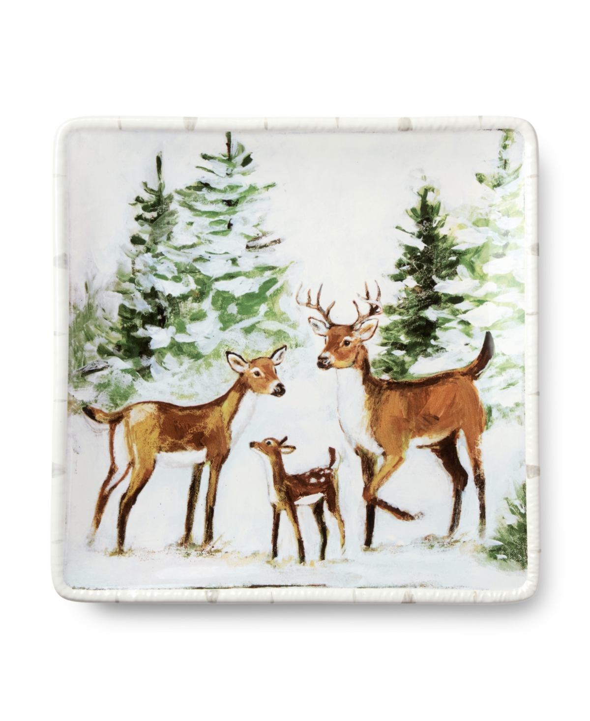 Certified International Winter Cabin Dinner Plates, Set of 4