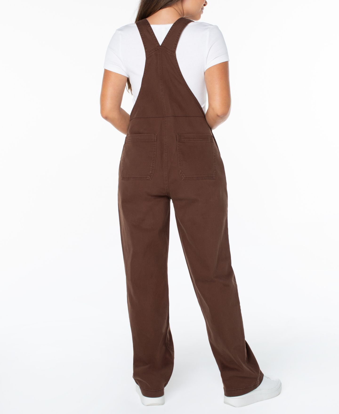 Женский комбинезон Celebrity Pink Juniors' Slouchy Twill Overalls, цвет: Кофейный — фото 4