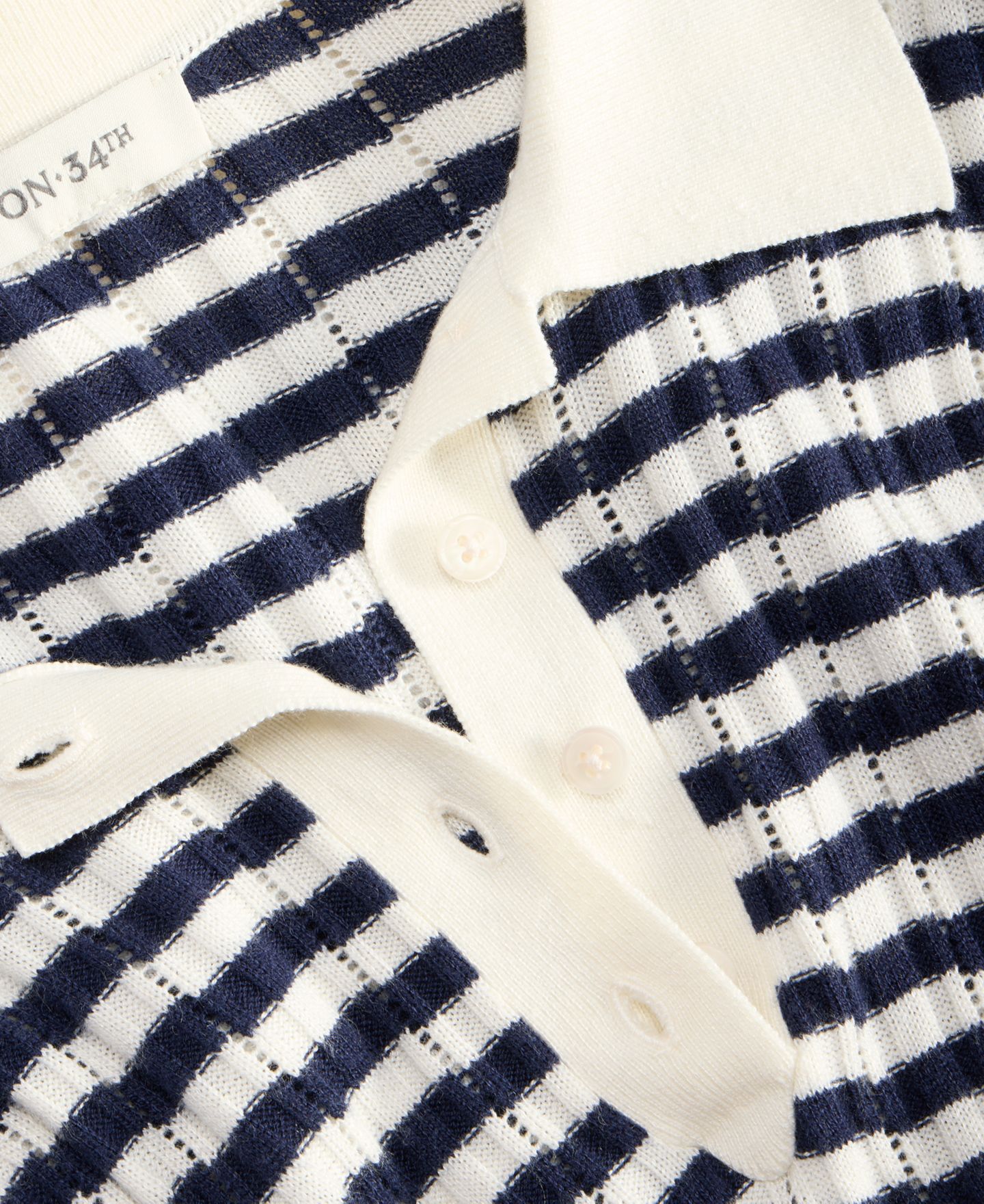 Женский свитер On 34th Lightweight Long Sleeve Ribbed Polo, цвет: Тёмно-синий — фото 4