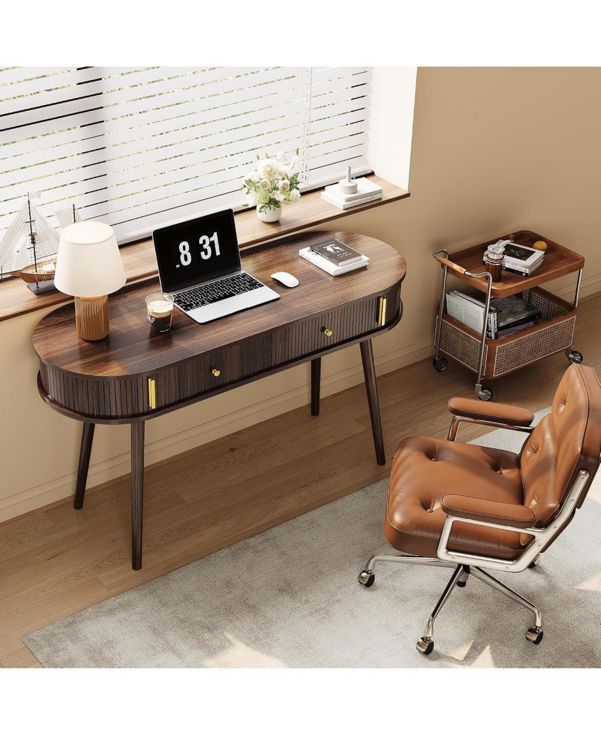 Gaomon 55-Inch Office Desk with 2 Drawers