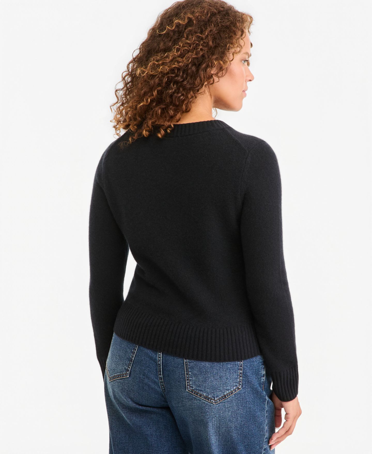 Женский свитер On 34th 100% Cashmere V-Neck, цвет: Глубокий чёрный — фото 2
