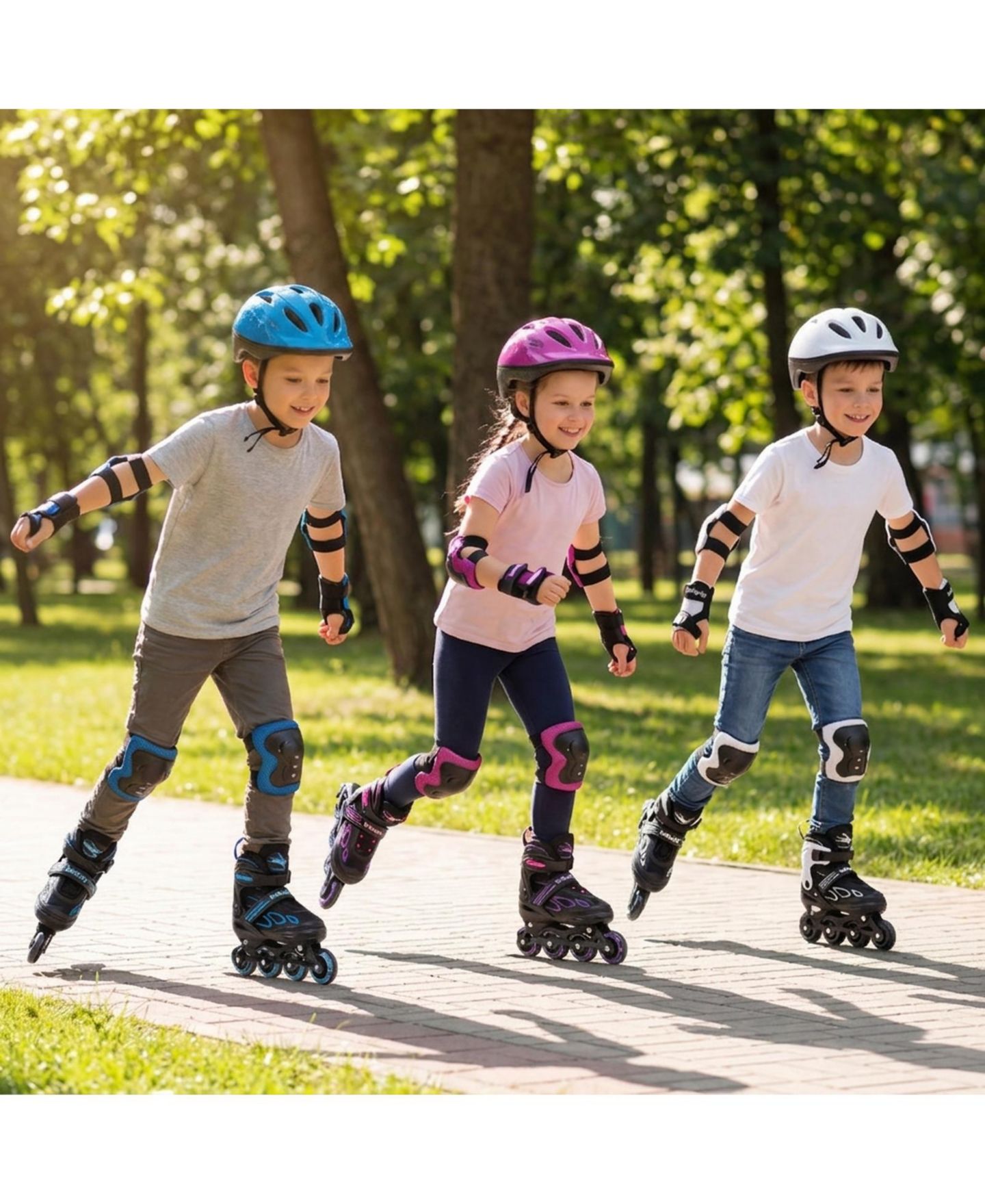 Детские игрушки HONGGE 4-Size Adjustable Light-Up Wheel Inline Skates, Ages 7+, цвет: Фиолетовый / Чёрный — фото 9