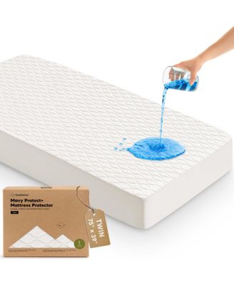 Protect Waterproof Mattress Protector Twin Size, Mavy Quilted Cotton Toddler Twin Mattress Protector Cover, 75x39