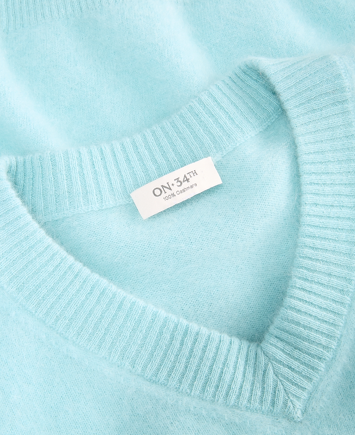 On 34th Women's Brushed Cashmere V-Neck Sweater, Macy's Exclusive
