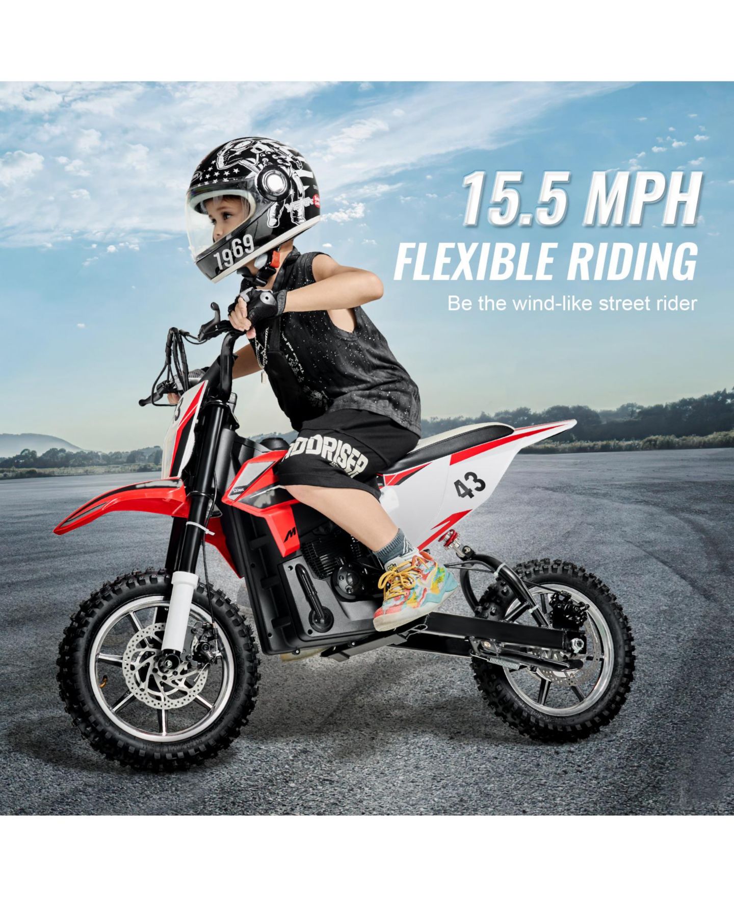Детские игрушки HONGGE Electric Ride-On Motorcycle 36V Powered 15.5 mph Treaded Tires, 175 lbs Capacity, Ages 14+, цвет: Чёрный — фото 7