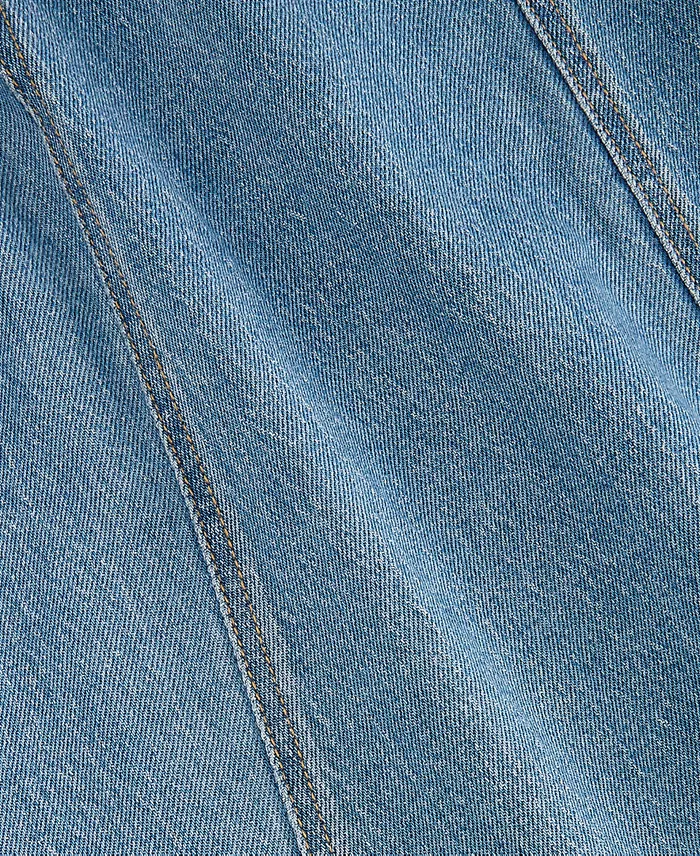 Women's Denim A-Line Midi Skirt - thumbnail 6